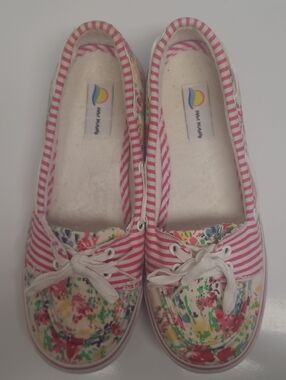 Maui Island Floral Top Sider Size 7